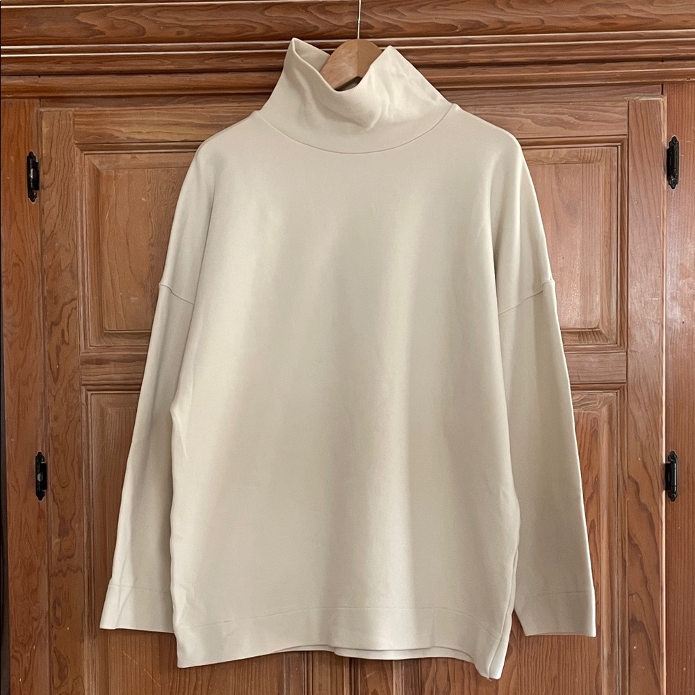 Zara Oversized Turtleneck Long Sleeve Women's Sweater - Cream